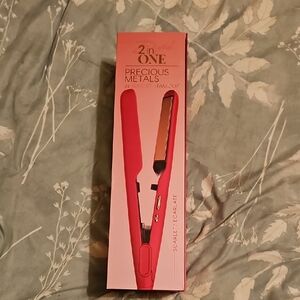 Red 2-in-1 Hair Straightener and Curler